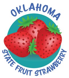 strawberry state fruit oklahoma clipart