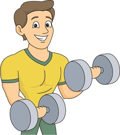 strong man working out with weights