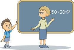 student teacher solving math problem 2