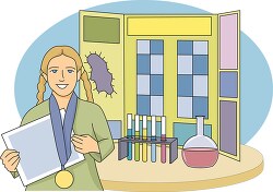 student wins science fair project award clipart