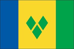 StVincent Grenadines flag flat design clipart
