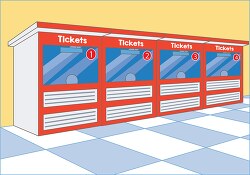 subway ticket booth clipart 357