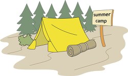 summer camp tent sleeping bag