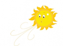 sun blowing air animation