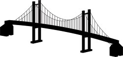 suspension bridge silhouette