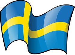 Sweden wavy country flag 3