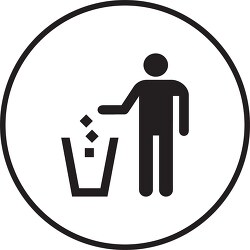 symbol litter receptacle