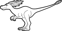syntarsus dinosuar black outline clipart