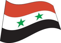 Syria flag flat design wavy clipart