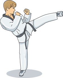 taekwondo kick  martial art clipart