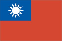 Taiwan flag flat design clipart