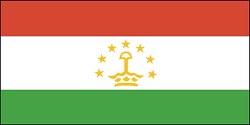 Tajikistan flag flat design clipart