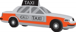 taxi for hire transportation gray color clipart