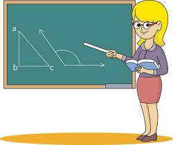 teacher teaching geometry math