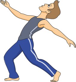 teenager performing contemporary dance clipart
