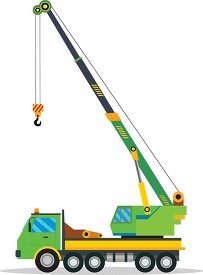 telescopic crane attached to a truck clipart