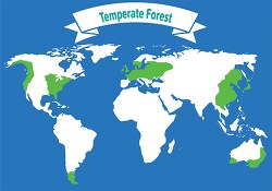 temperate forest map biome clipart