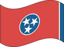 tennessee state flat design waving flag
