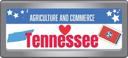 tennessee state license plate with motto clipart