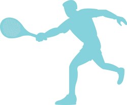tennis player silhouette blue clipart Dt_21-07-10_R14B-2018.eps