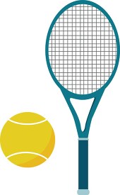 tennis racquet and ball vector clipart