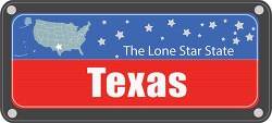 texas state license plate with nickname clipart