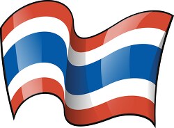 Thailand wavy country flag clipart