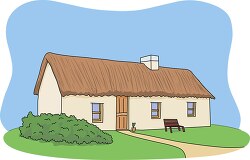 thatched irish cottage clipart
