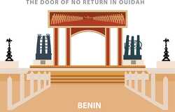 the door of no return ouidah benin vector clipart