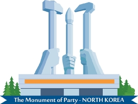 the monument of party north korea clipart
