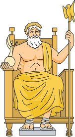 The Statue of Zeus at Olympia Clipart