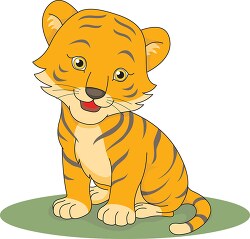 tiger cub vector clipart