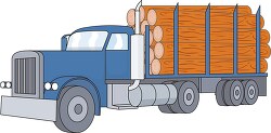 timber lorry log truck clipart