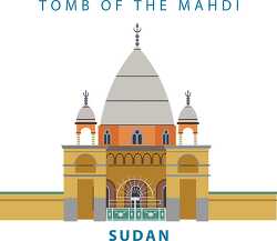 tomb of the mahdi in sudan africa graphic image clipart