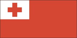 Tonga flag flat design clipart