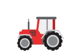tractor illustration gray color
