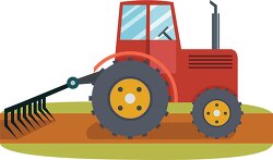 Tractor sowing crops