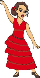 traditional cultural costume woman spain clipart