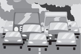 traffic air pollution gray color