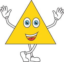 triangle shape cartoon character clipart