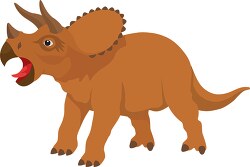 triceratops herbivorous ceratopsid dinosaur clipart