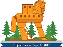 trojan horse at troy turkey clipart