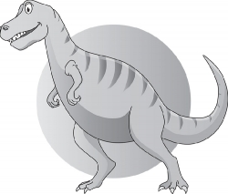 tryannosaurus clipart 02A gray