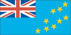 Tuvalu flag flat design clipart
