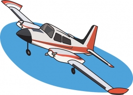 twin engine airplane clipart 015