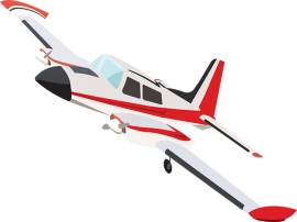 twin engine airplane clipart 017