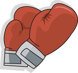 two boxing gloves red clipart