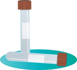 two science vials with lids vector clipart