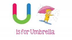 u umbrella animated alphabet