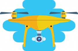 uav drone with camera clipart